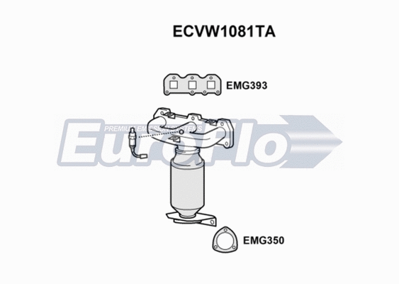 Catalytic Converter (ECVW1081TA)