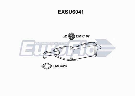 Rear Muffler (EXSU6041)