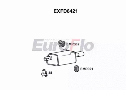 Rear Muffler (EXFD6421)