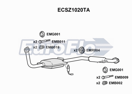 Catalytic Converter (ECSZ1020TA)