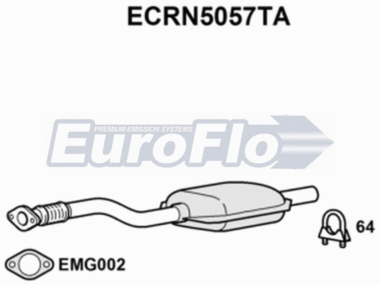 Catalytic Converter (ECRN5057TA)