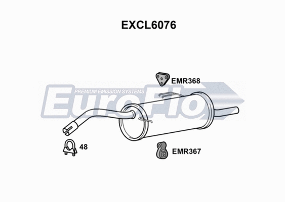 Rear Muffler (EXCL6076)
