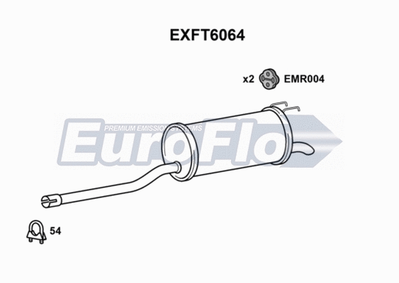 Rear Muffler (EXFT6064)