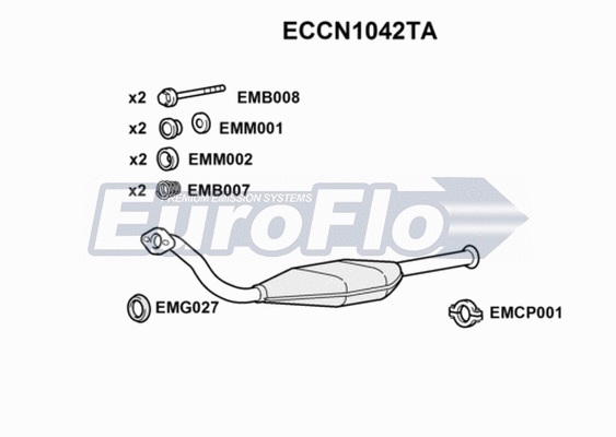Catalytic Converter (ECCN1042TA)