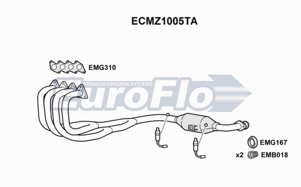 Catalytic Converter (ECMZ1005TA)