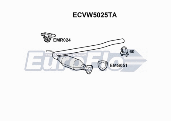 Catalytic Converter (ECVW5025TA)