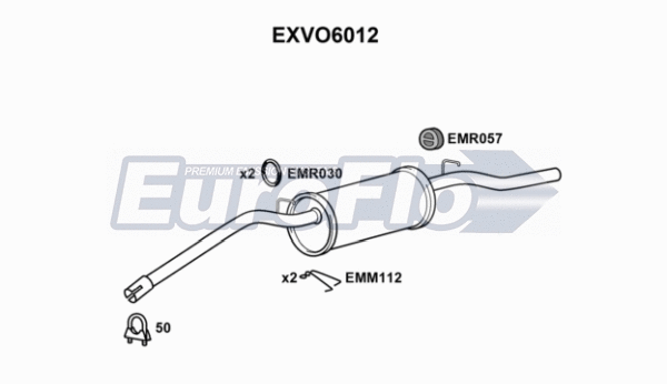 Rear Muffler (EXVO6012)