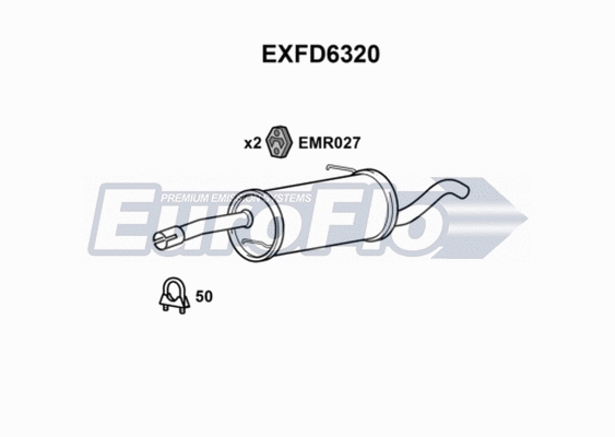 Rear Muffler (EXFD6320)