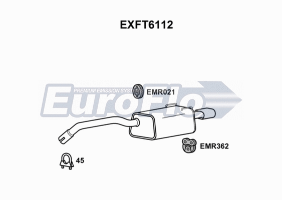 Rear Muffler (EXFT6112)