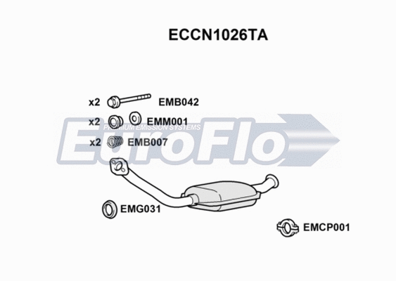 Catalytic Converter (ECCN1026TA)