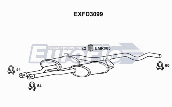 Centre Muffler (EXFD3099)