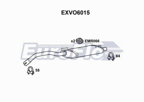 Rear Muffler (EXVO6015)