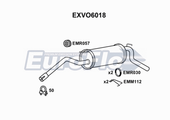 Rear Muffler (EXVO6018)