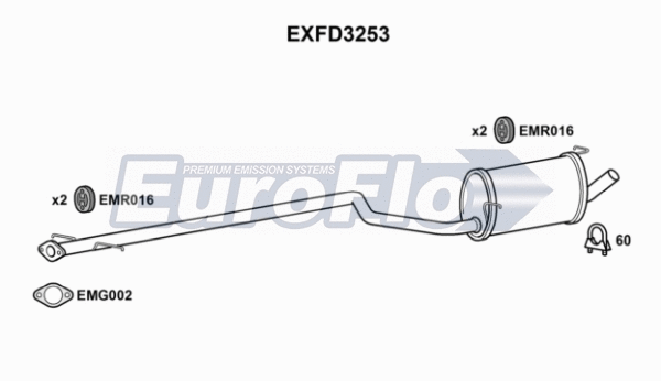 Centre Muffler (EXFD3253)