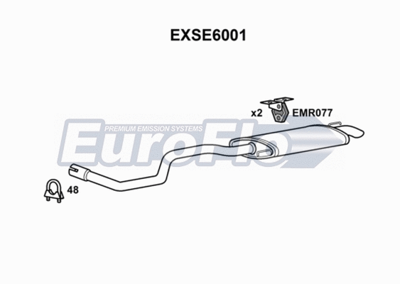 Rear Muffler (EXSE6001)