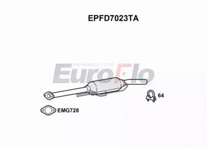 Soot/Particulate Filter, exhaust system (EPFD7023TA)