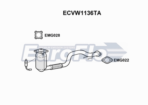 Catalytic Converter (ECVW1136TA)