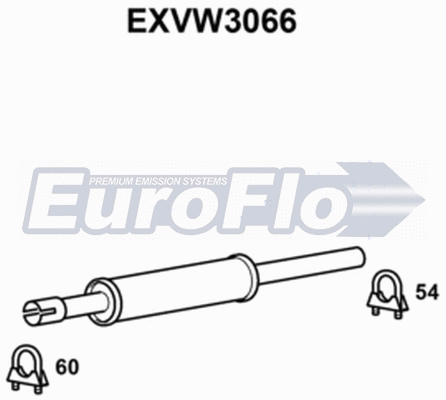 Centre Muffler (EXVW3066)