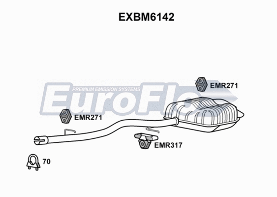 Rear Muffler (EXBM6114)