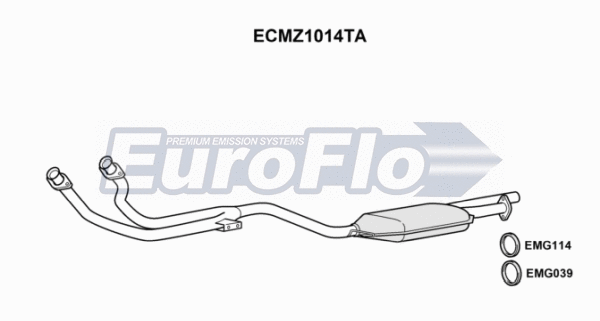 Catalytic Converter (ECMZ1014TA)
