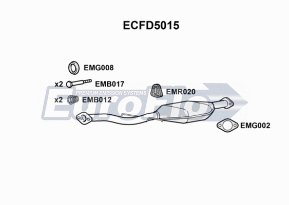 Catalytic Converter (ECFD5015)