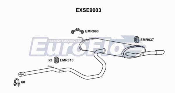 Centre/Rear Muffler (EXSE9003)