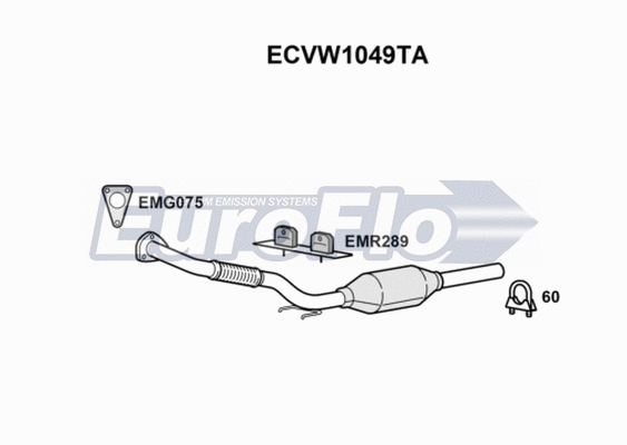Catalytic Converter (ECVW1049TA)