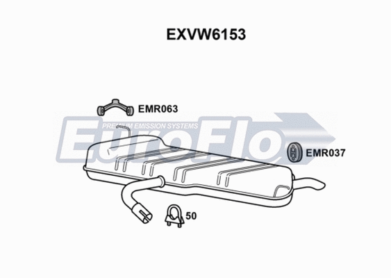 Rear Muffler (EXVW6153)