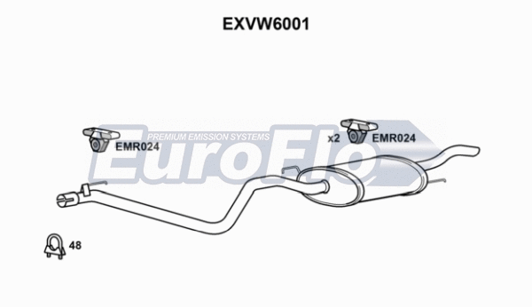 Rear Muffler (EXVW6001)