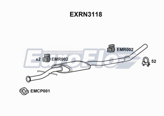 Centre Muffler (EXRN3118)
