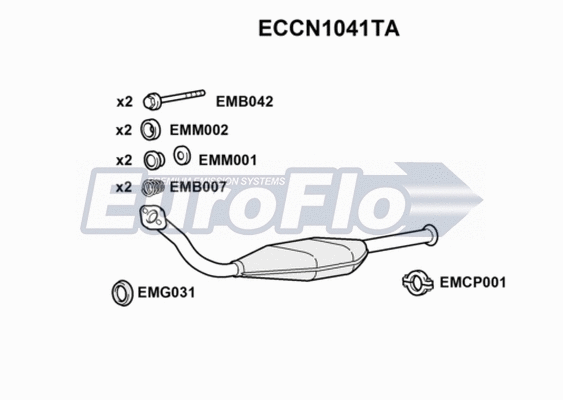 Catalytic Converter (ECCN1041TA)