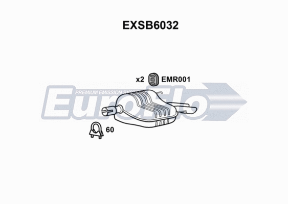 Rear Muffler (EXSB6032)
