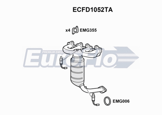 Catalytic Converter (ECFD1052TA)