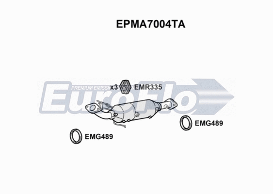 Soot/Particulate Filter, exhaust system (EPMA7004TA)