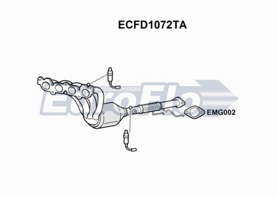 Catalytic Converter (ECFD1072TA)