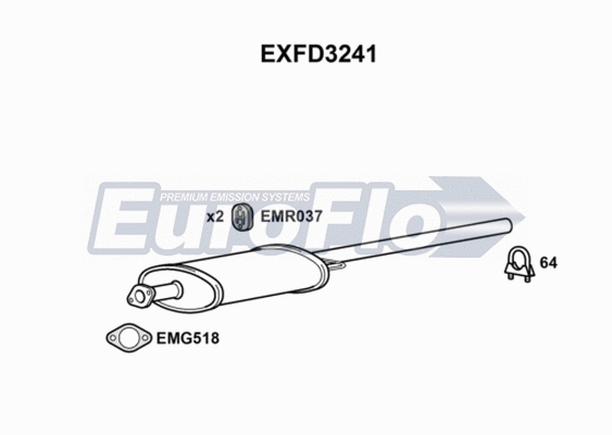 Centre Muffler (EXFD3241)