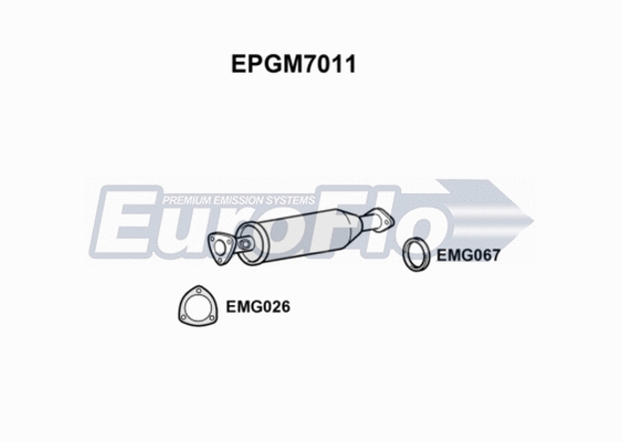 Soot/Particulate Filter, exhaust system (EPGM7011)