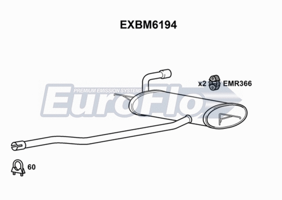 Rear Muffler (EXBM6194)