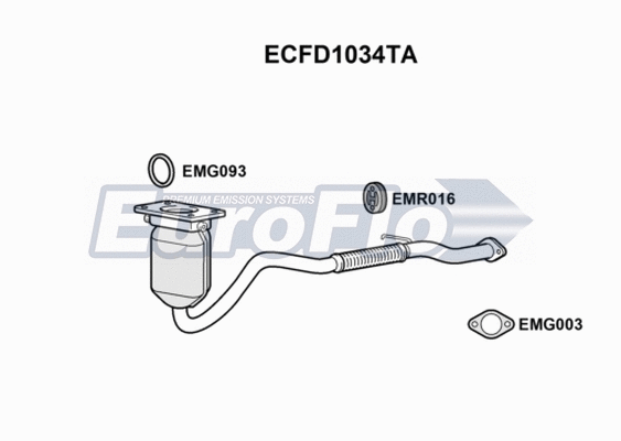 Catalytic Converter (ECFD1034TA)