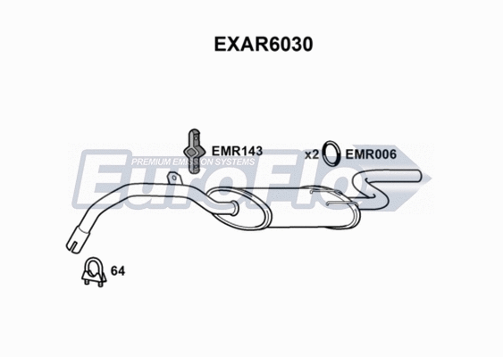 Rear Muffler (EXAR6030)