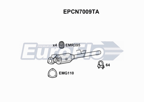Soot/Particulate Filter, exhaust system (EPCN7009TA)