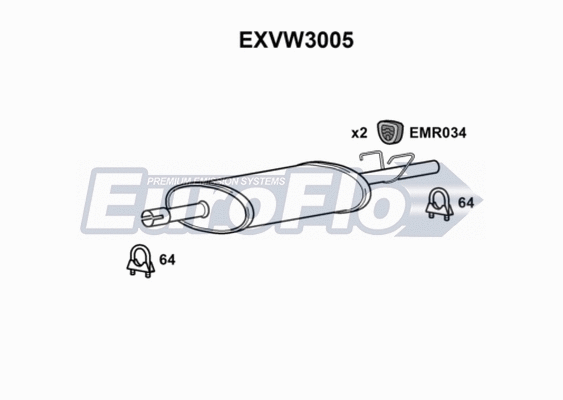 Centre Muffler (EXVW3005)