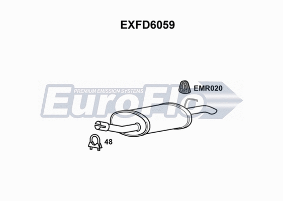Rear Muffler (EXFD6059)
