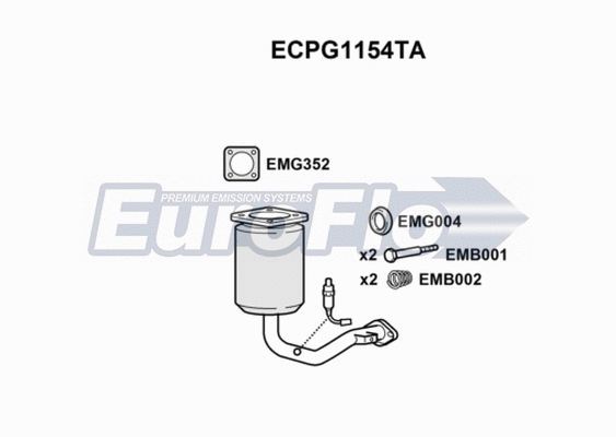 Catalytic Converter (ECPG1154TA)
