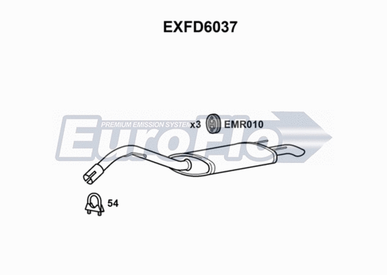 Rear Muffler (EXFD6037)