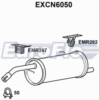 Rear Muffler (EXCN6050)
