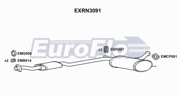 Centre Muffler (EXRN3091)