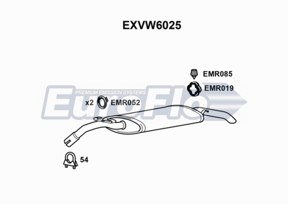 Rear Muffler (EXVW6025)