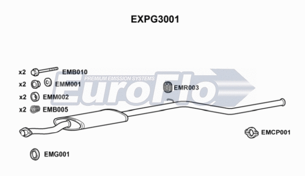 Centre Muffler (EXPG3001)