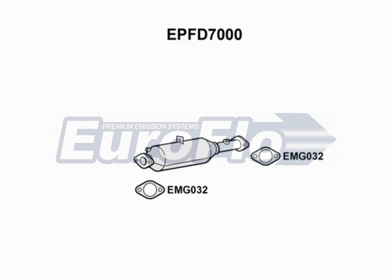 Soot/Particulate Filter, exhaust system (EPFD7000)